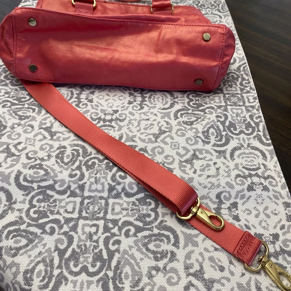 Kipling Shiny Coral Pink Shoulder & Handbag✨✨ - Picture 8 of 16